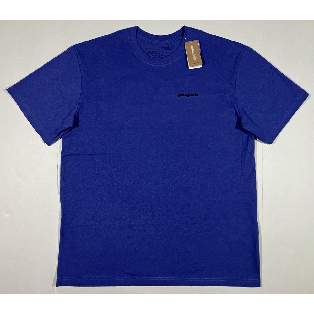 Patagonia P-6 Logo Responsibili-Tee Mens Large Violet Blue New With Tags 39174